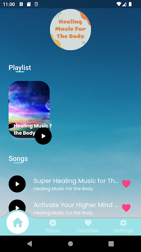 Android application Healing Music For The Body screenshort