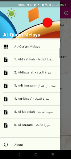 Android application Al-Quran MELAYU Pro screenshort