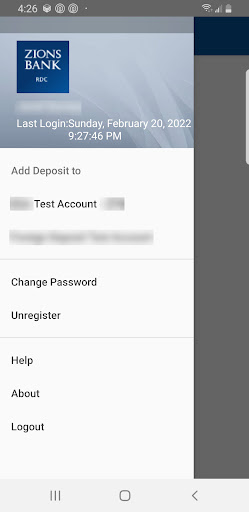 Android application Zions Bank BusinessRDC screenshort