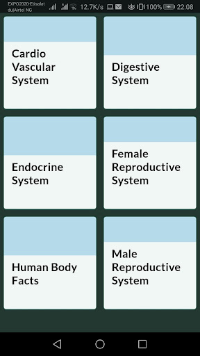 Android application Human Anatomy screenshort