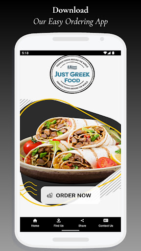 Android application Just Greek Food screenshort