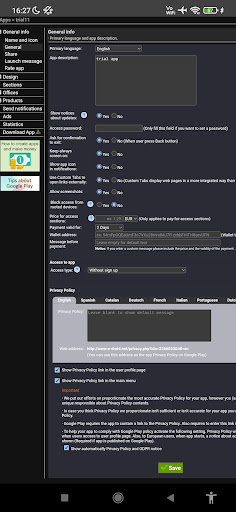 AppCreator Make Apps Screen 3