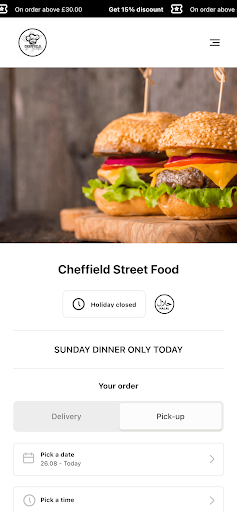 Android application Cheffield Street Food screenshort