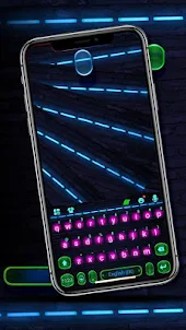 Blinking Neon Light Keyboard T