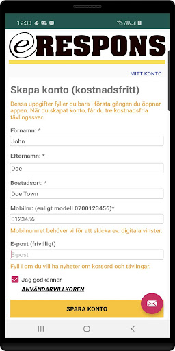 E-Respons Screen 2