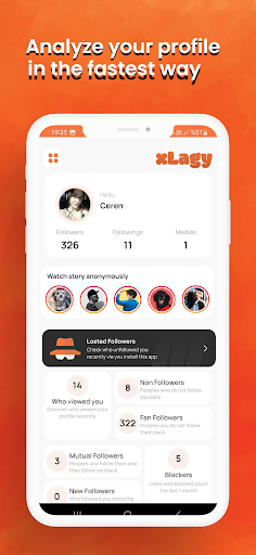 xLagy - Unfollowers Report Screen 2