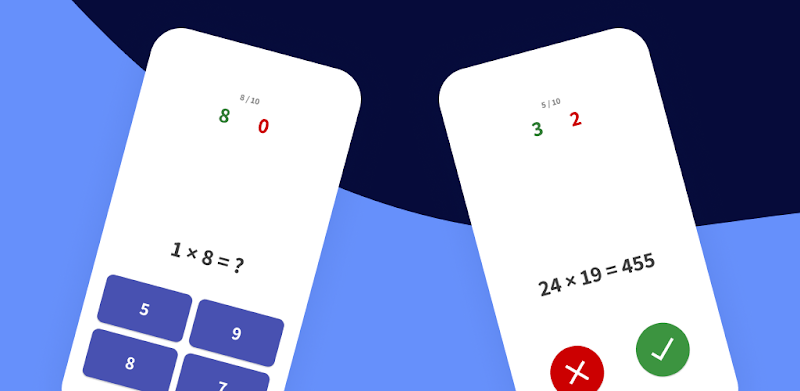Multiplication tables - Math learning app