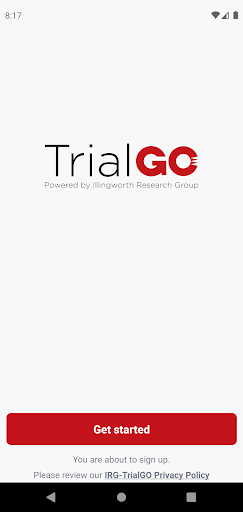 Android application IRG-TrialGO screenshort