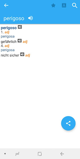 Android application German-Portuguese Dictionary screenshort