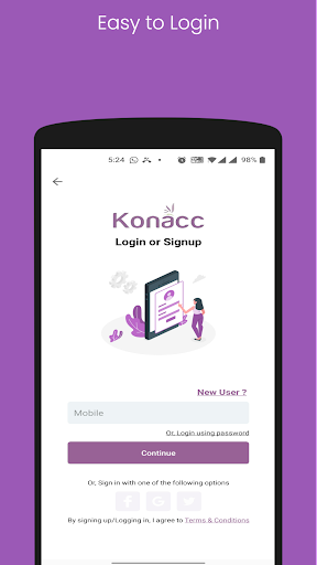 Android application Konacc Diagnostics screenshort