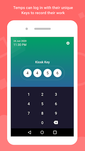 Android application Zoho Workerly Kiosk screenshort