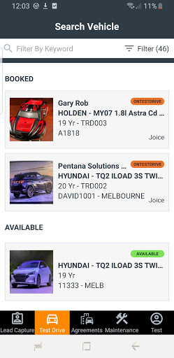 Test Drive Screen 2