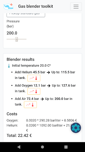 Gas blender toolkit Screen 2