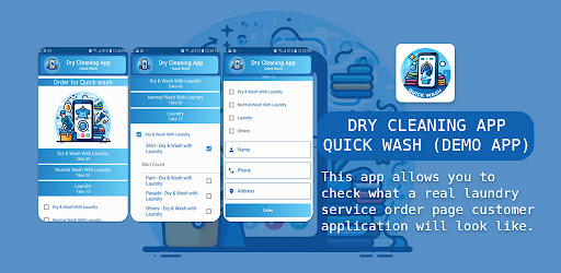 Android application Dry Cleaning App - (Demo App) screenshort