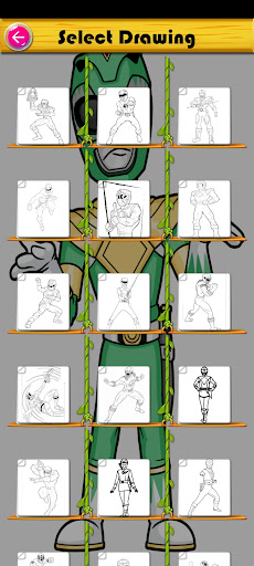 Super Rangers Coloring Book Screen 2