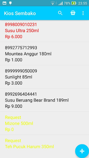 Android application Kios Sembako - Kasir & Produk screenshort