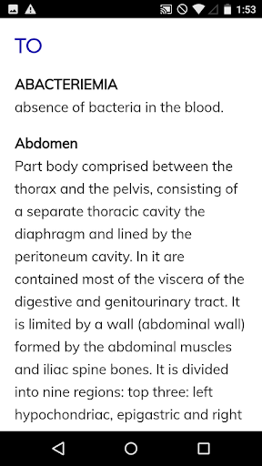 Medical Dictionary Screen 2