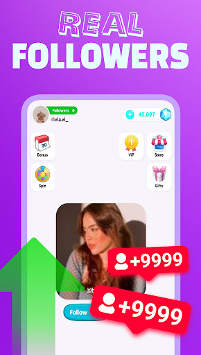 Android application TikLike: Followers, Like, Fans screenshort