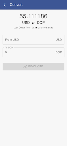 USD to DOP Screen 2