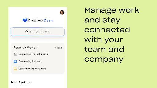 Screenshot of Dropbox Dash
