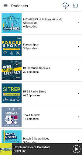 BFBS Radio Mobile APP Screen 2