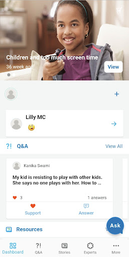 Android application KinderHealth screenshort