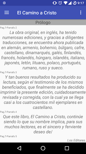 Android application El Camino a Cristo screenshort