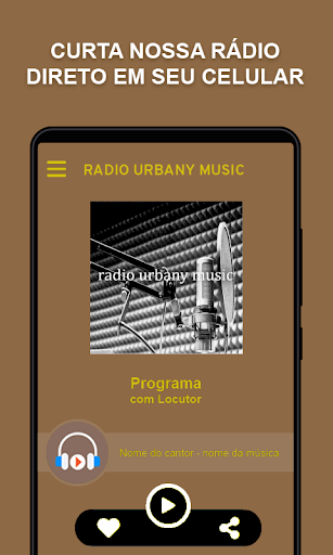 Android application radio urbany music screenshort