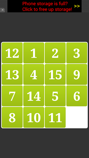 Android application 15 Numbers Puzzle screenshort