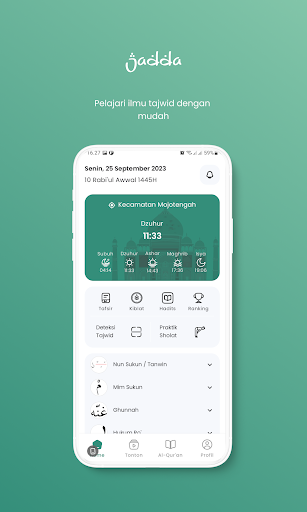 Android application Jadda - Al Quran & Keislaman screenshort