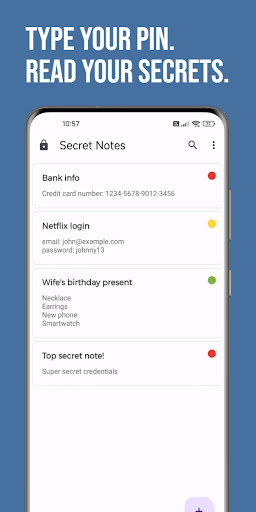 Secret Notes Screen 2