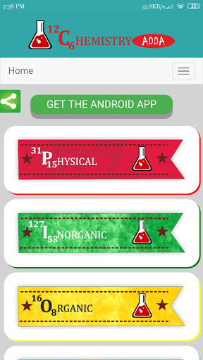 Android application Chemistry Adda screenshort