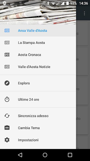 Android application Valle d'Aosta notizie locali screenshort
