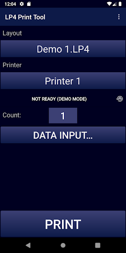 Android application LP4 Print Tool screenshort