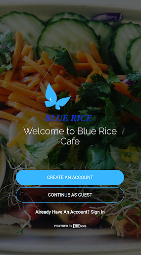 Android application Blue Rice Cafe screenshort