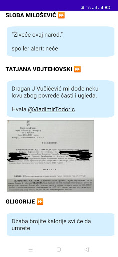 Android application Tviteri Srbija screenshort