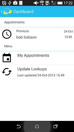 NIIR Appointment Manager Screen 2