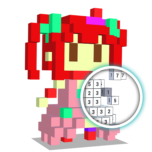 Girls 3D Color by Number Book  Icon