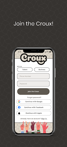 Android application Croux screenshort