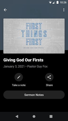 Landmark Church App Screen 3