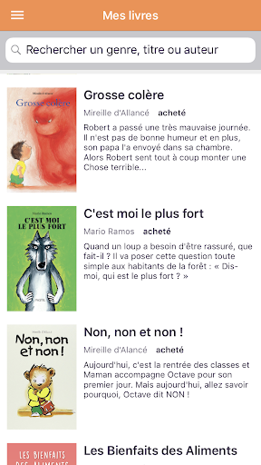 Android application Inclood screenshort