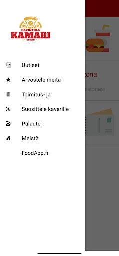 Android application Kamari Ravintola screenshort
