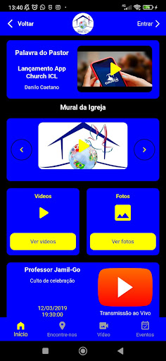 Android application IGREJA CAMINHE NA LUZ screenshort