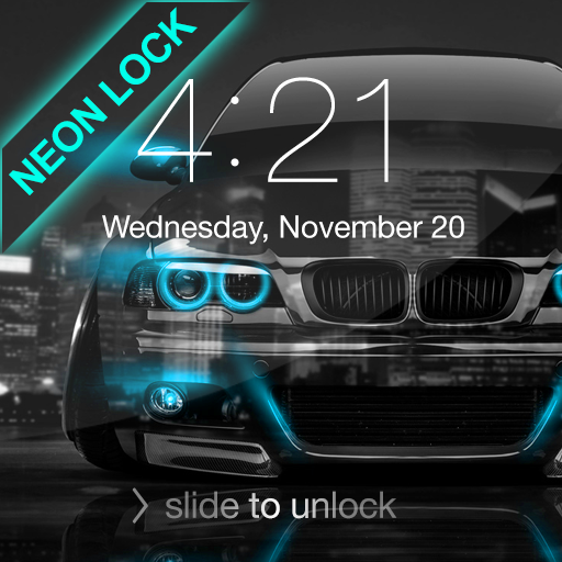 Neon Cars Lock Screen  Icon