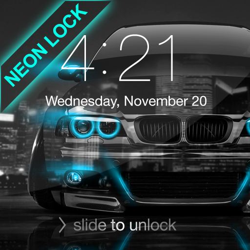 Neon Cars Lock Screen logo