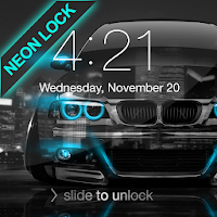 Neon Cars Lock Screen