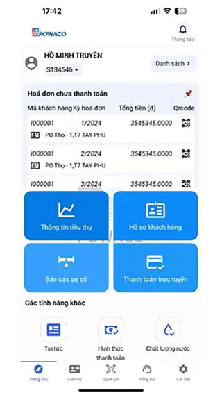 #4. CSKH POWACO (Android) Ved: Công Ty Cổ Phần Điện Nước An Giang