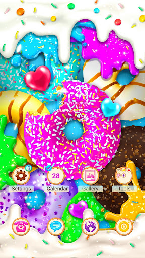 Android application Colorful Sweet Donut-Wallpaper screenshort