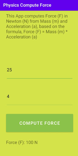Physics - Compute Force Screen 3