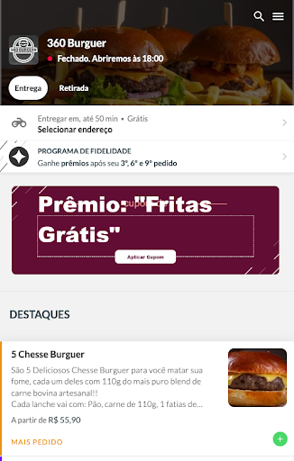 Android application 360 Burguer screenshort